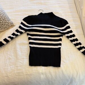 White House Black Market Textured Black Sweater